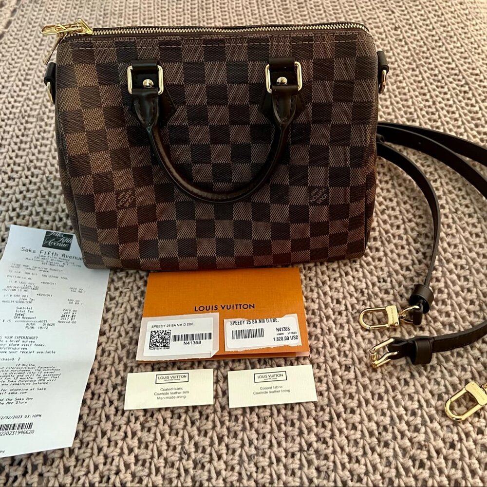 Louis Vuitton Speedy B 25 Damier Ebene Bag
